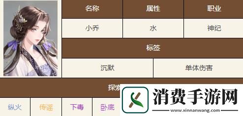 如鸢小乔技能天赋介绍一览