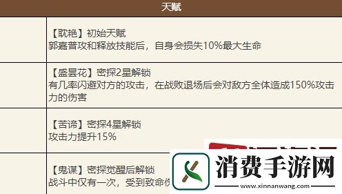 如鸢郭嘉技能是什么