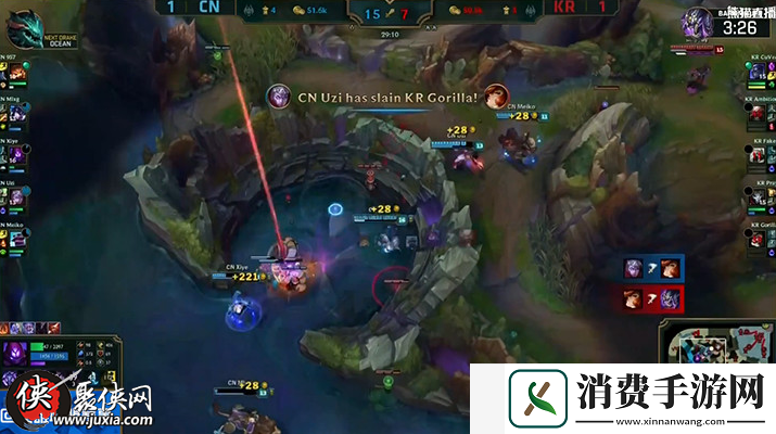 LOL全明星赛战报UZI三杀终结LCK全明星赛征程与LMS会师决赛