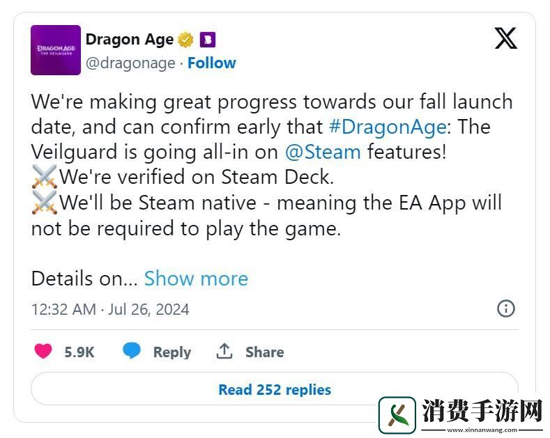 龙腾世纪影障守护者获Steam