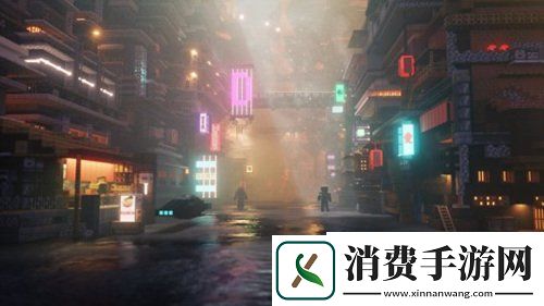 国外高玩在我的世界建造赛博朋克2077城市场景