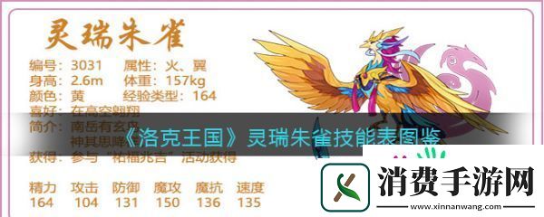 洛克王国灵瑞朱雀怎么样-洛克王国灵瑞朱雀技能介绍