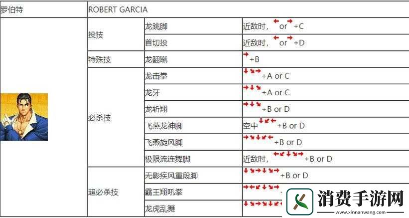 拳皇命运极限流最强之虎罗伯特出招表