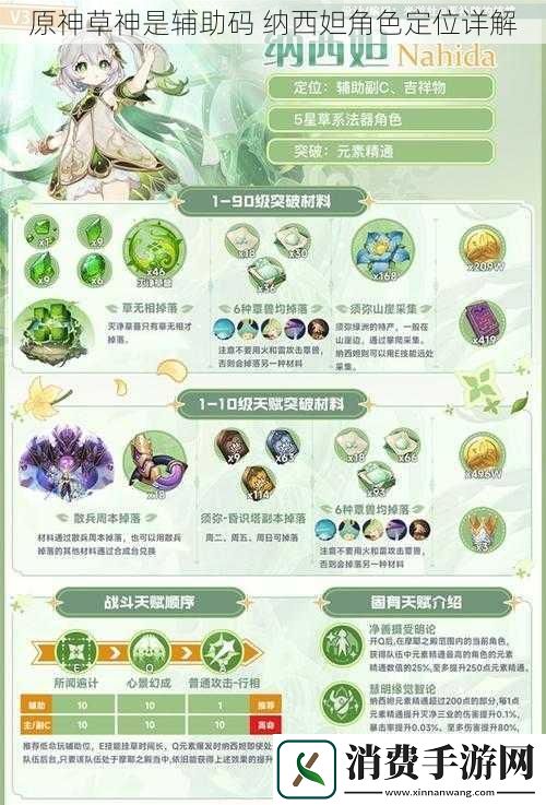 原神草神是辅助码纳西妲角色定位详解