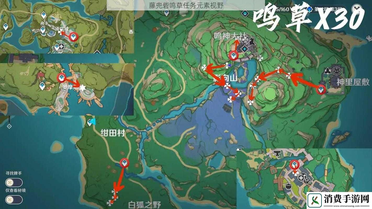 藤兜砦鸣草任务元素视野