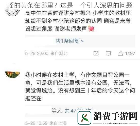 瑶的黄条在哪里这是一个引人深思的问题