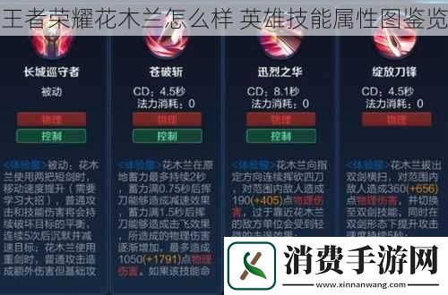 王者荣耀花木兰怎么样英雄技能属性图鉴览