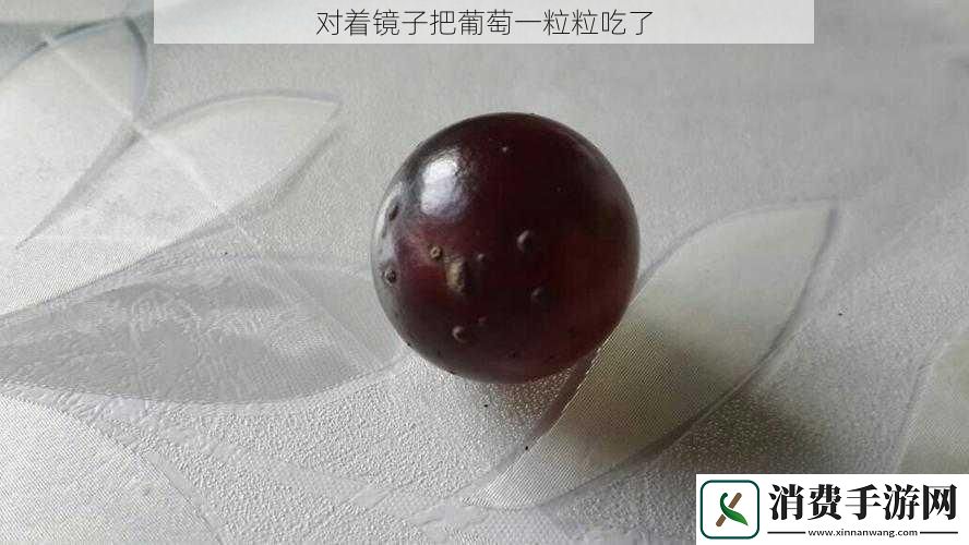对着镜子把葡萄一粒粒吃了