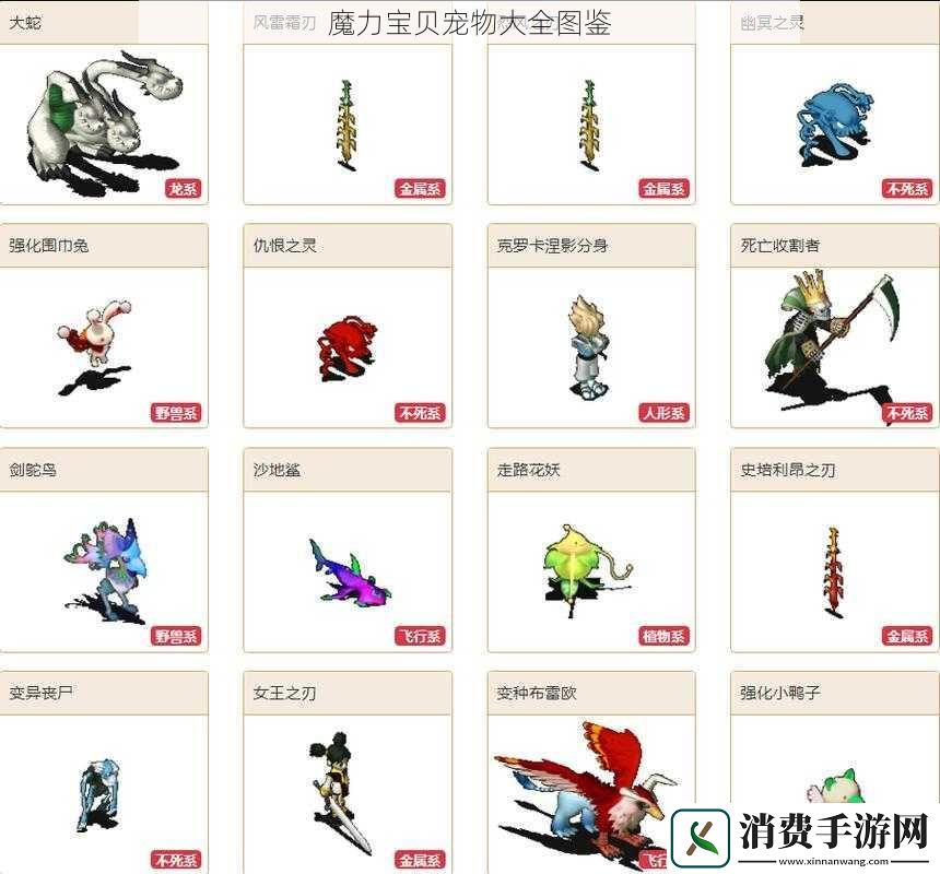 魔力宝贝宠物大全图鉴