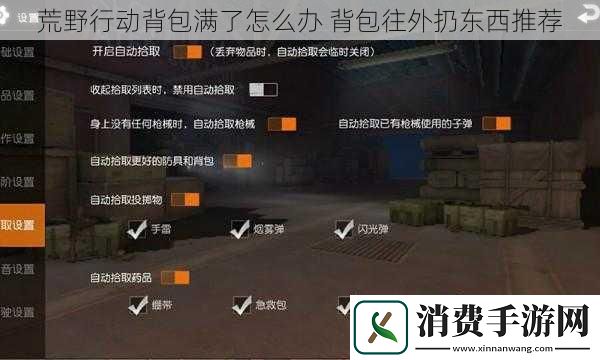 荒野行动背包满了怎么办背包往外扔东西推荐