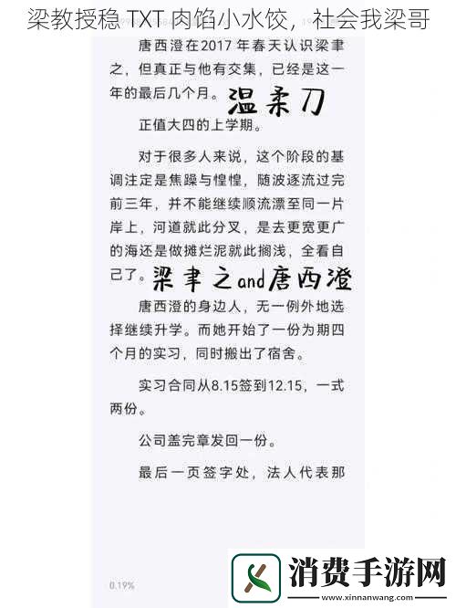梁教授稳-TXT-肉馅小水饺-社会我梁哥