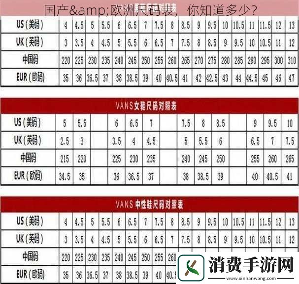 国产&欧洲尺码表你知道多少
