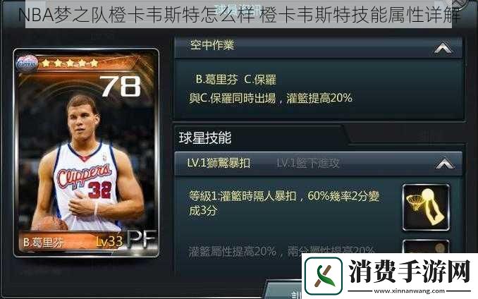NBA梦之队橙卡韦斯特怎么样橙卡韦斯特技能属性详解
