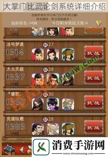 大掌门比武论剑系统详细介绍