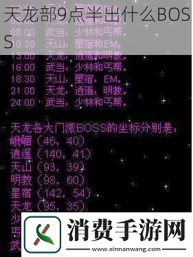 天龙部9点半出什么BOSS