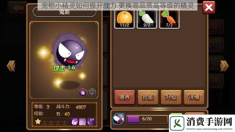 宠物小精灵如何提升战力-更换高品质高等级的精灵