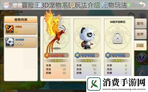 冒险王3D宠物系统玩法介绍