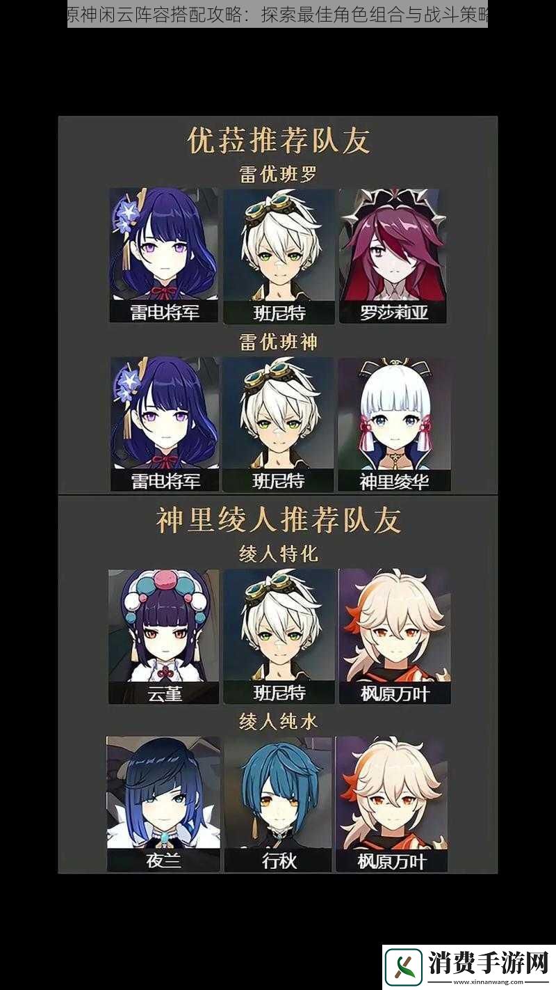 原神闲云阵容搭配攻略：探索最佳角色组合与战斗策略