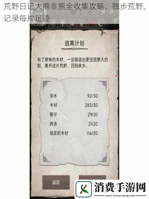荒野日记大熊非熊全收集攻略