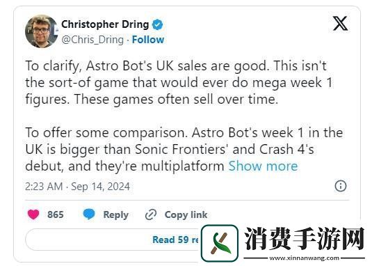 宇宙机器人英国首周销量不错