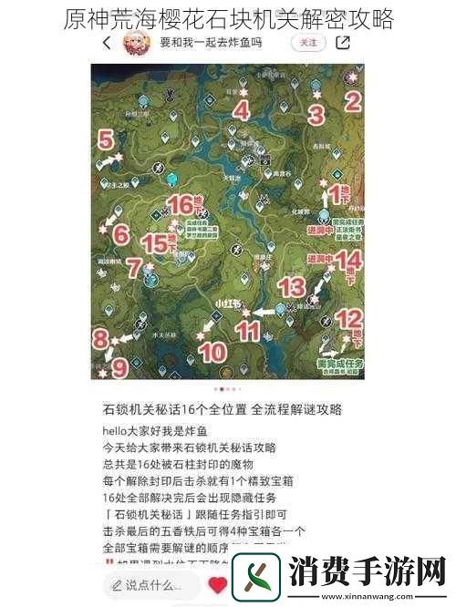 原神荒海樱花石块机关解密攻略
