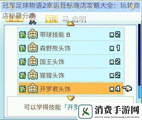 冠军足球物语2幸运目标商店攻略大全