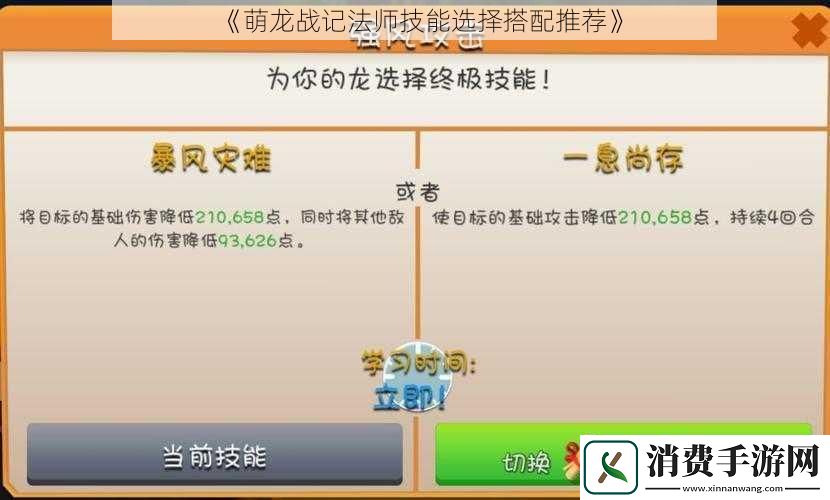 萌龙战记法师技能选择搭配推荐