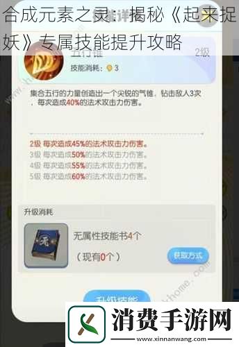 合成元素之灵：揭秘起来捉妖专属技能提升攻略