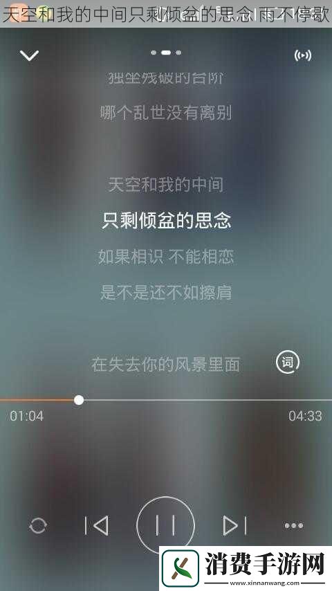 天空和我的中间只剩倾盆的思念-雨不停歇