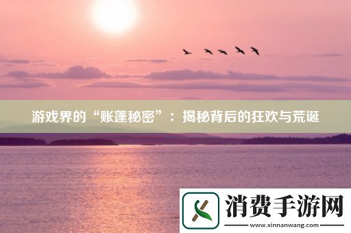 游戏界的“账蓬秘密”