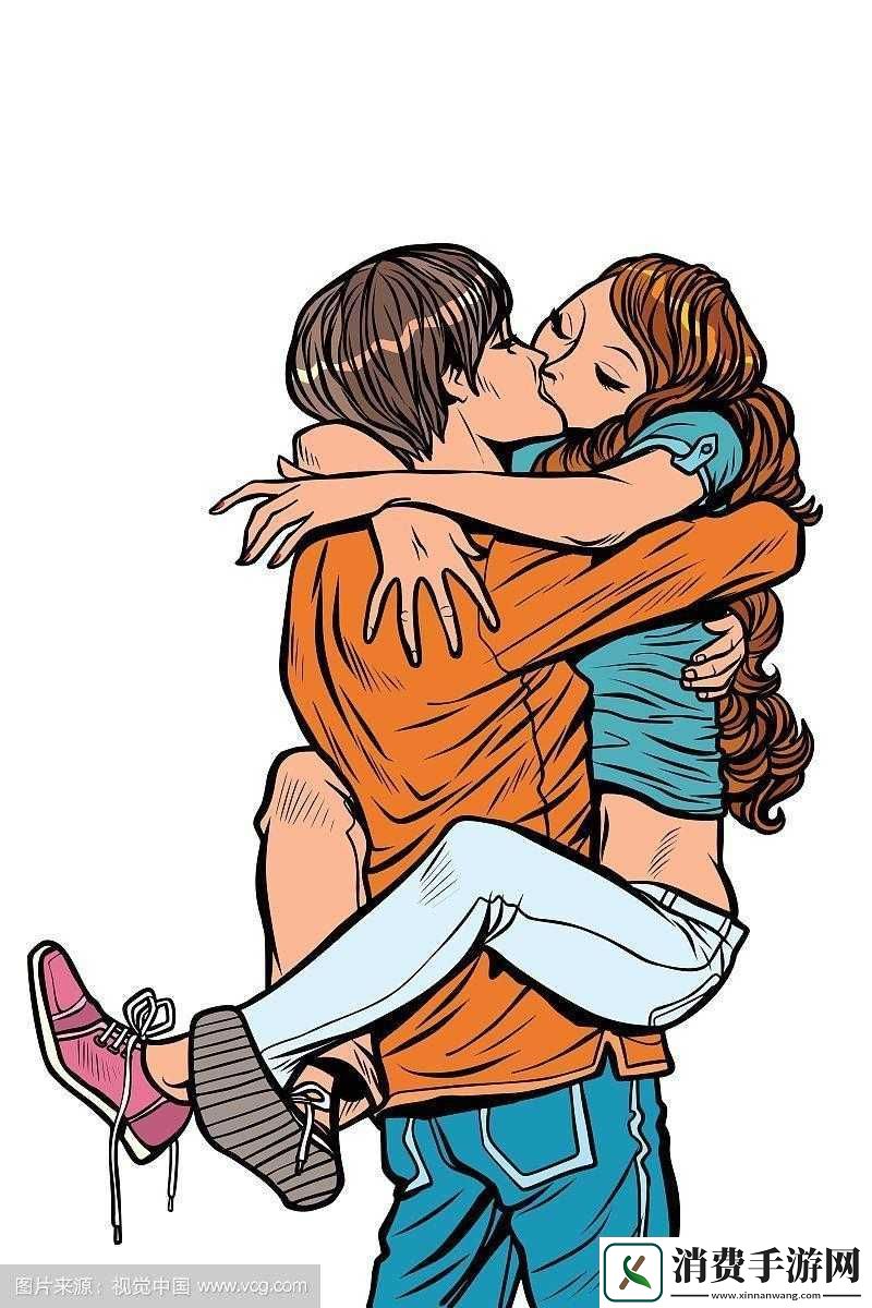情侣拥抱亲吻互动甜蜜时刻