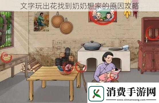 文字玩出花找到奶奶想家的原因攻略