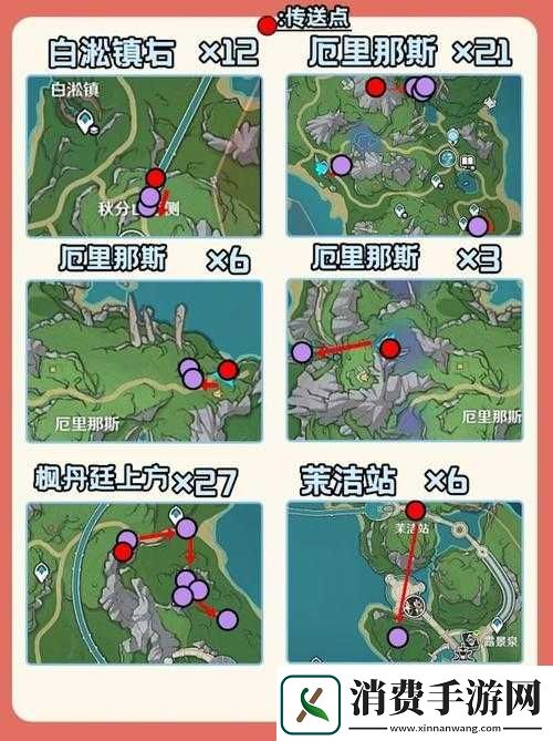 原神柔灯铃采集点位及路线图