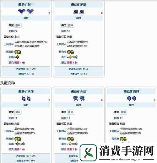 泰拉瑞亚如何制作蘑菇套隐形