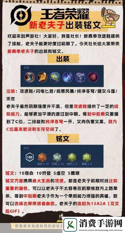 王者荣耀老夫子铭文搭配攻略