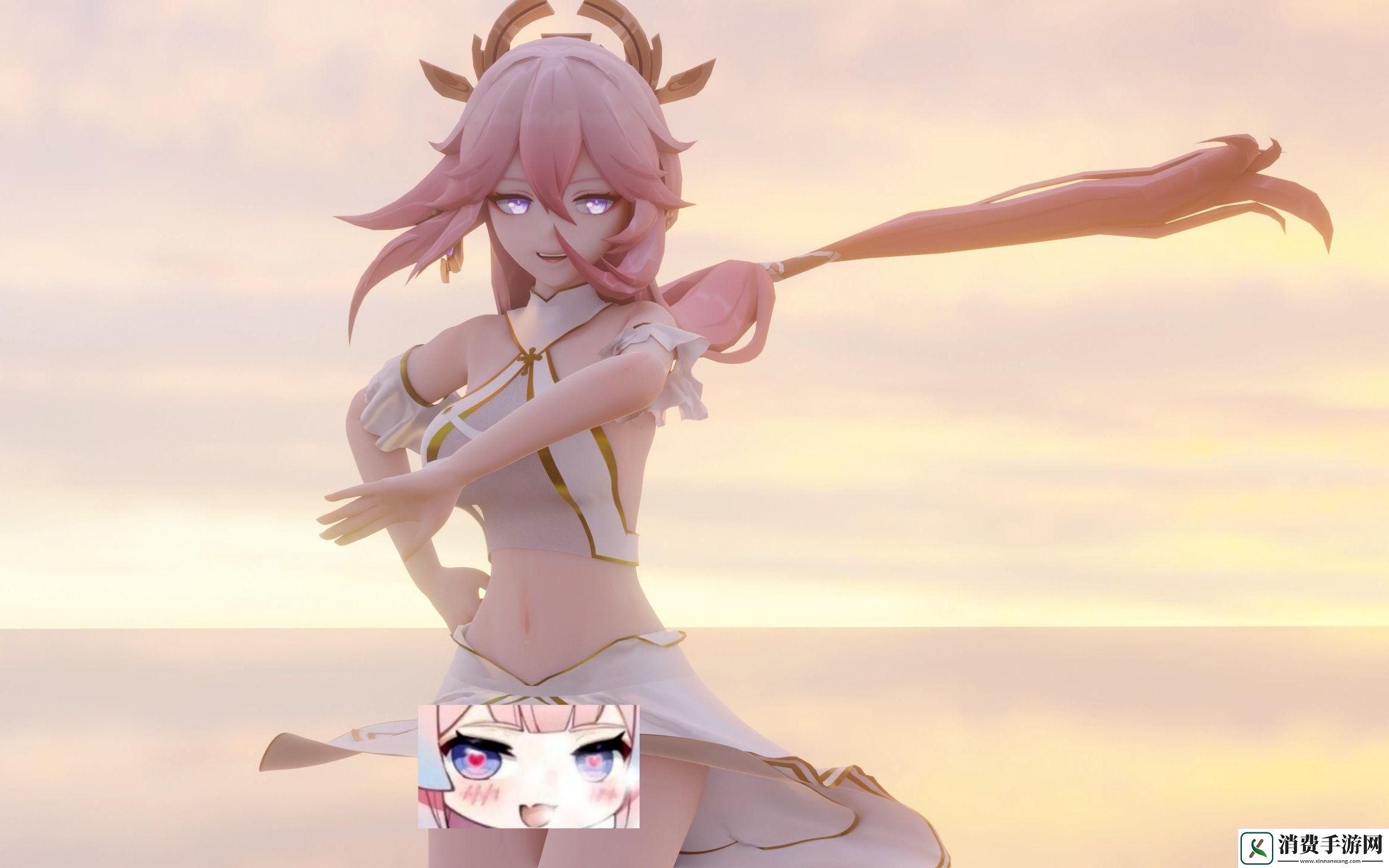 八重神子摇身变史莱姆面前耍大刀