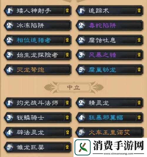 炉石传说新版本龙猎卡组强推与对战指南