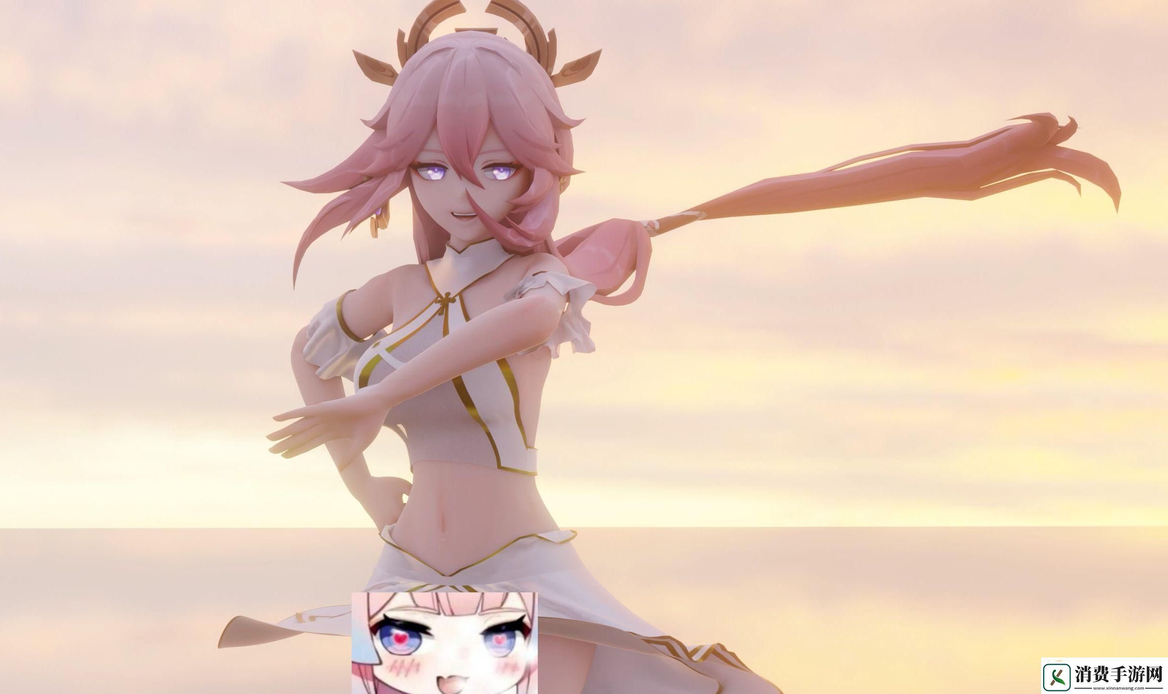 八重神子摇身变史莱姆面前耍大刀