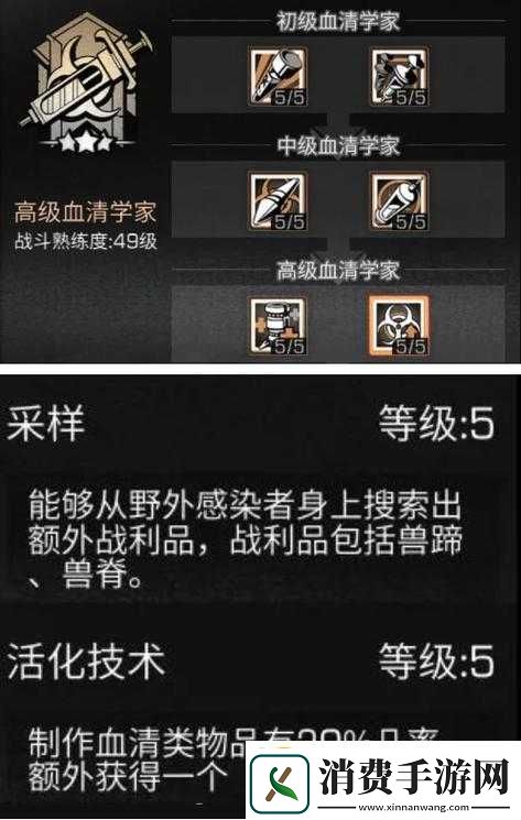 明日之后高级血清学家技能加点修改建议