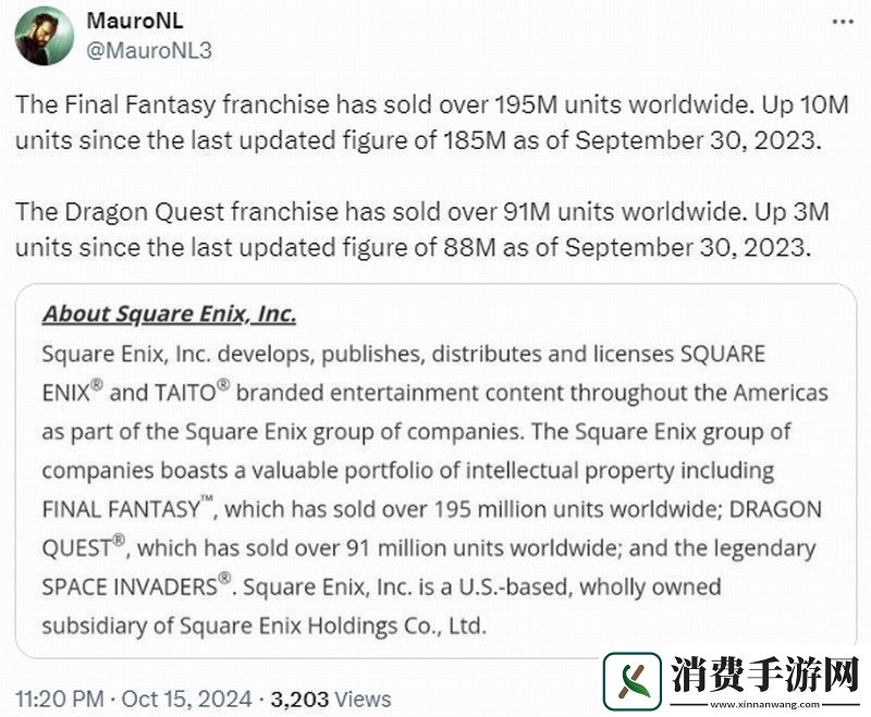 最终幻想系列销量超1.95亿