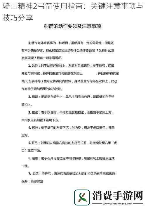 骑士精神2弓箭使用指南