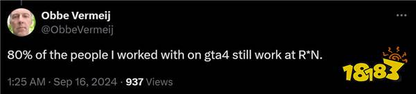 GTA480%的老员工仍在R星开发GTA6