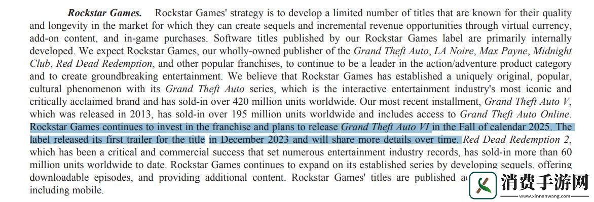 毫无延期！T2表明GTA6依旧计划2025年秋季发售！