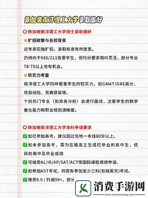 新加坡国立大学本科“入坑”要求探秘——自嘲版