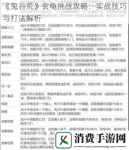 鬼谷荒玄龟挑战攻略