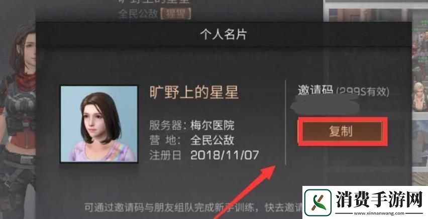 明日之后好友邀请码查看方法