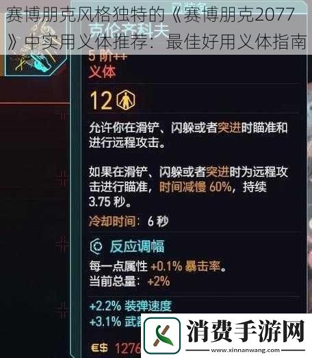 赛博朋克风格独特的赛博朋克2077中实用义体推荐