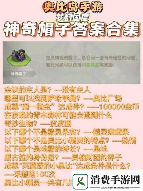 奥比岛梦幻国度神奇帽子答案大揭秘