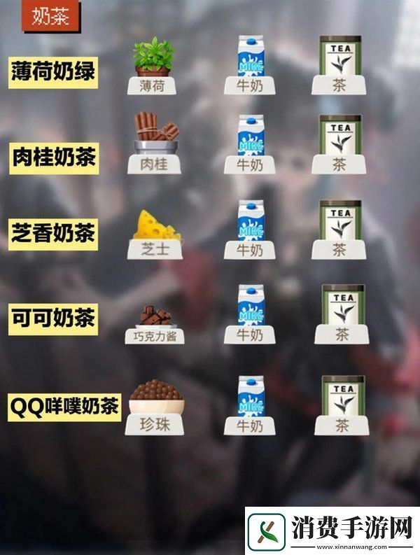 归龙潮饮品配方大全