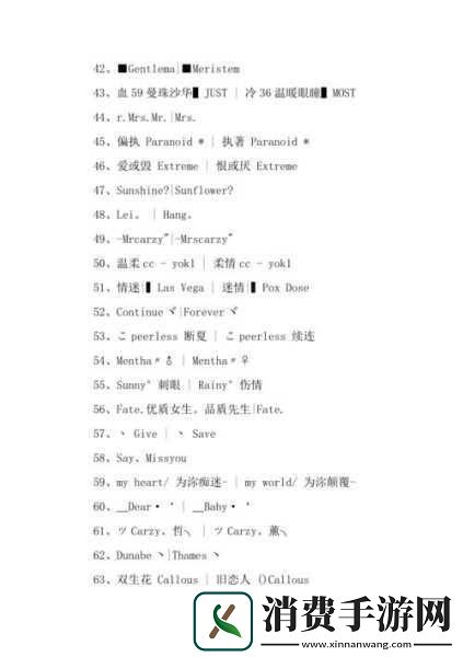 欧美私人情侣名大全英文